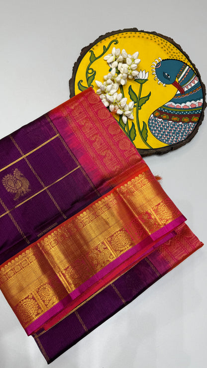 Mayil & Chakram Butta Pure Silk Cotton Saree