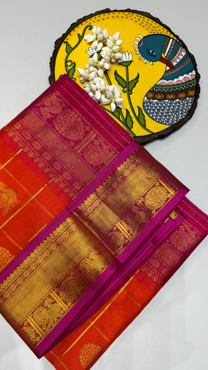 Mayil & Chakram Butta Pure Silk Cotton Saree