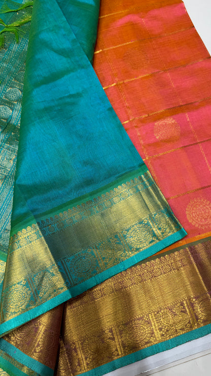 Mayil & Chakram Butta Pure Silk Cotton Saree