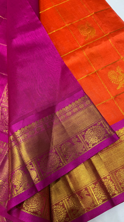Mayil & Chakram Butta Pure Silk Cotton Saree