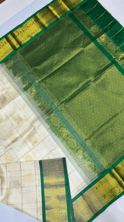 Mayil & Chakram Butta Pure Silk Cotton Saree