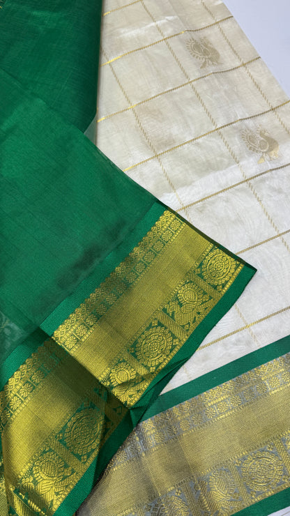 Mayil & Chakram Butta Pure Silk Cotton Saree