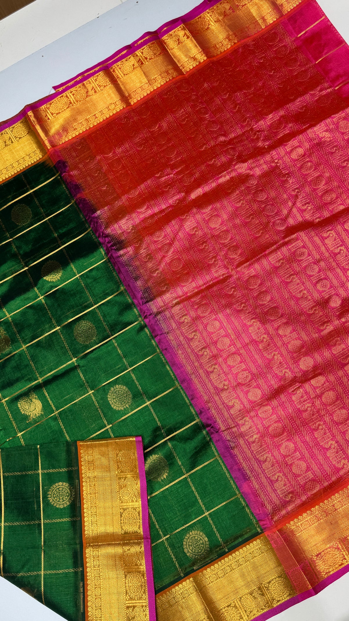 Mayil & Chakram Butta Pure Silk Cotton Saree