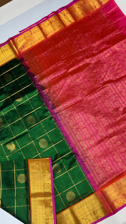 Mayil & Chakram Butta Pure Silk Cotton Saree