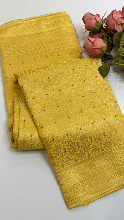 Brocade Crepe Saree