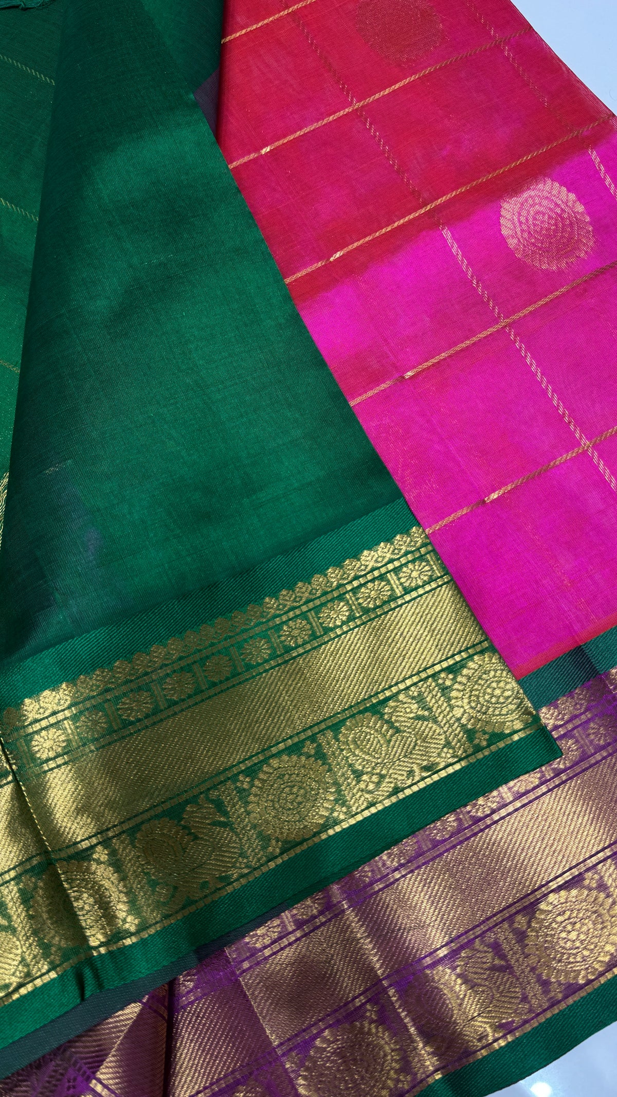 Mayil & Chakram Butta Pure Silk Cotton Saree