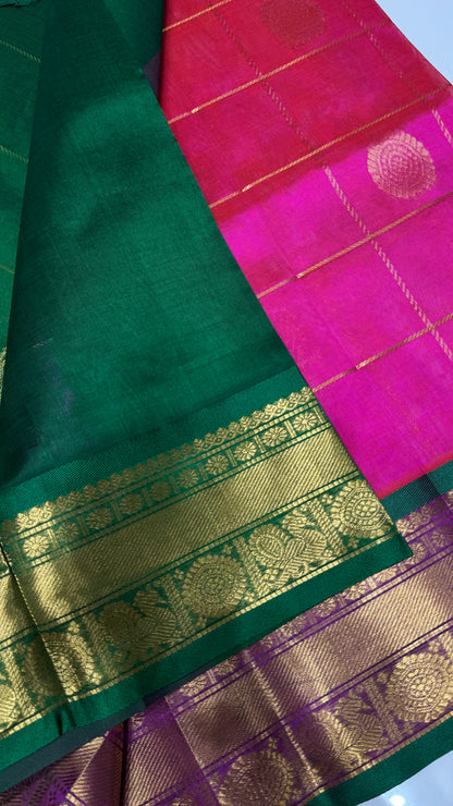 Mayil & Chakram Butta Pure Silk Cotton Saree