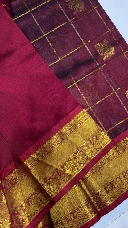 Mayil & Chakram Butta Pure Silk Cotton Saree