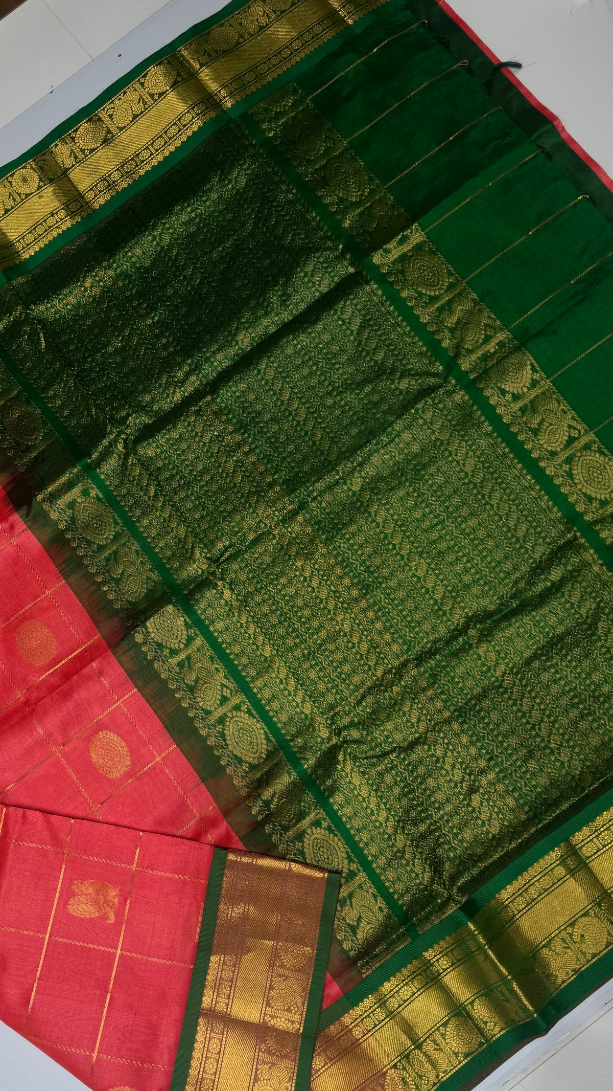 Mayil & Chakram Butta Pure Silk Cotton Saree