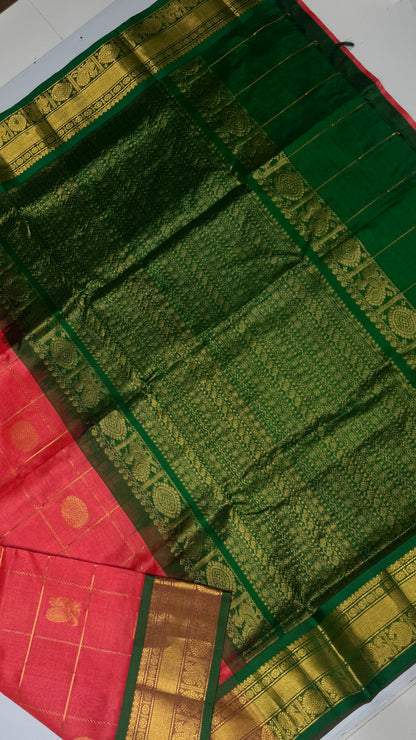 Mayil & Chakram Butta Pure Silk Cotton Saree