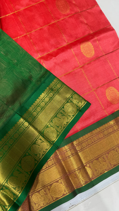 Mayil & Chakram Butta Pure Silk Cotton Saree