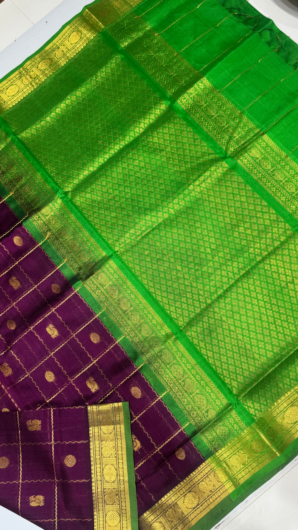 Mayil & Chakram Butta Pure Silk Cotton Saree