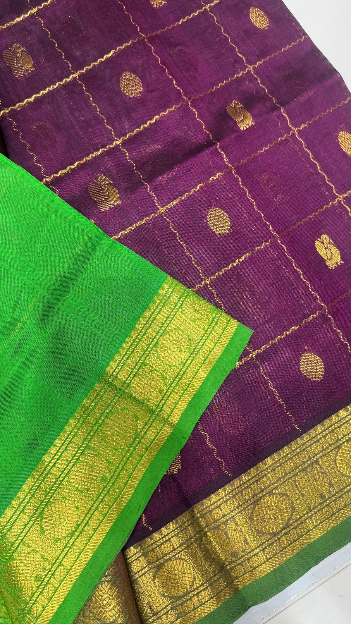 Mayil & Chakram Butta Pure Silk Cotton Saree