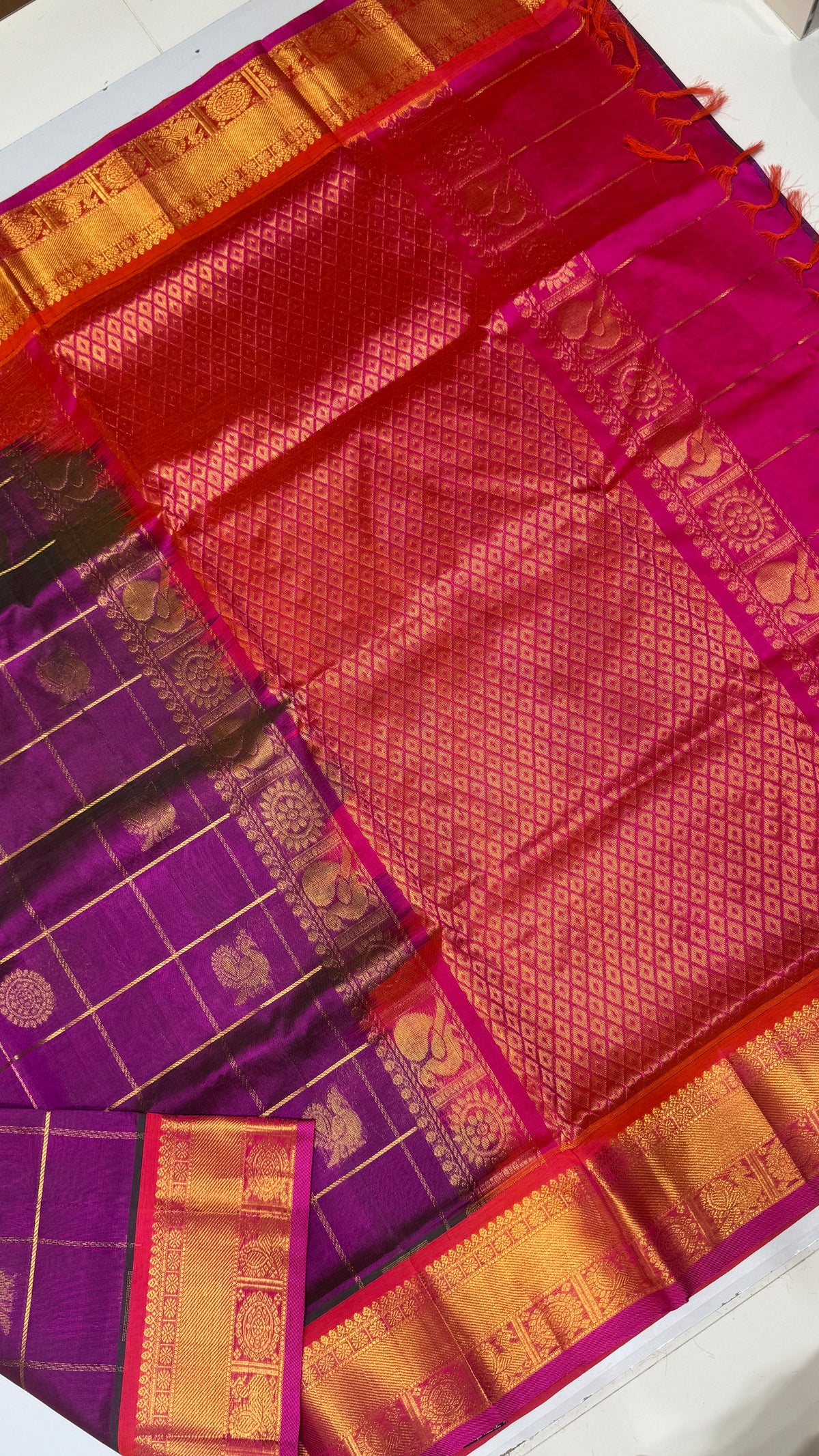 Mayil & Chakram Butta Pure Silk Cotton Saree
