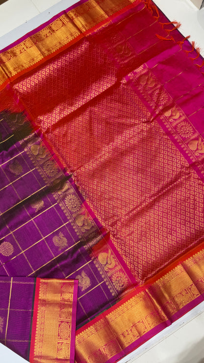 Mayil & Chakram Butta Pure Silk Cotton Saree
