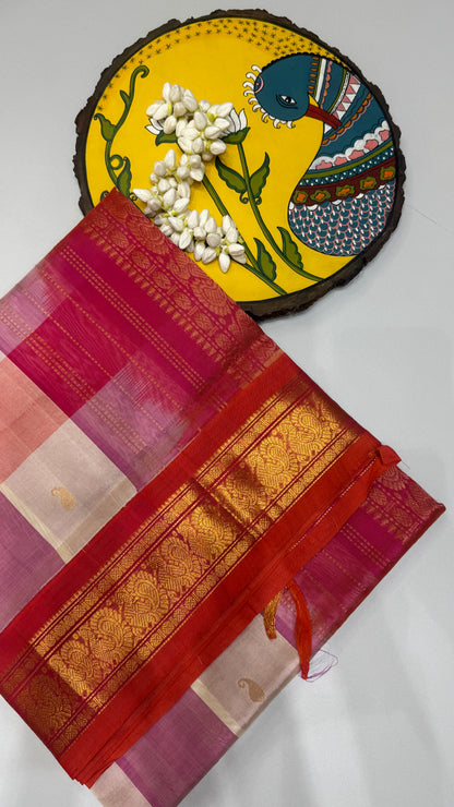 Korvai Palum Pazhamum Pure Silk Cotton Saree