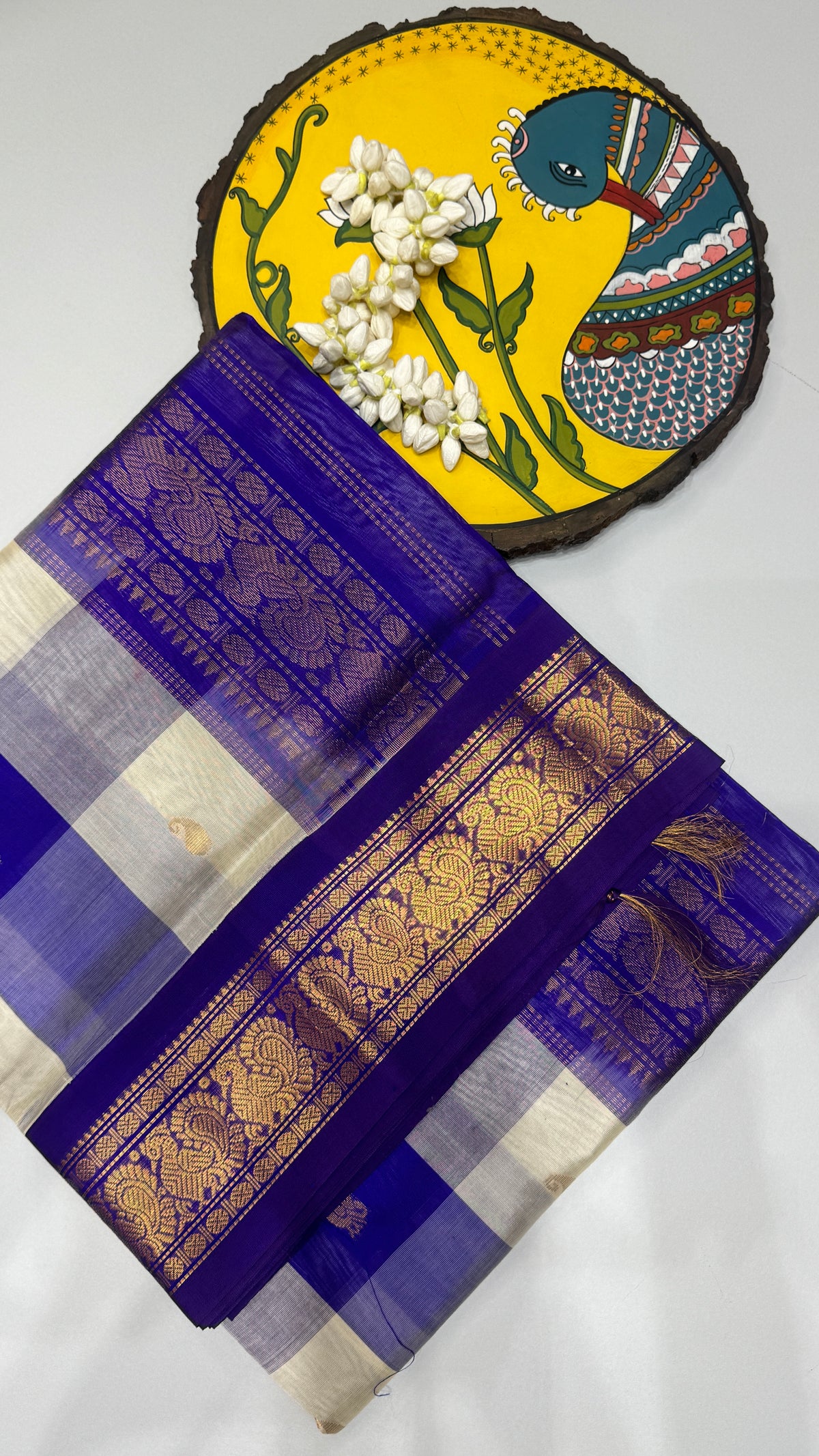 Korvai Palum Pazhamum Pure Silk Cotton Saree