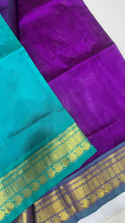 Butta Pure Silk Cotton Saree with non Korvai Border