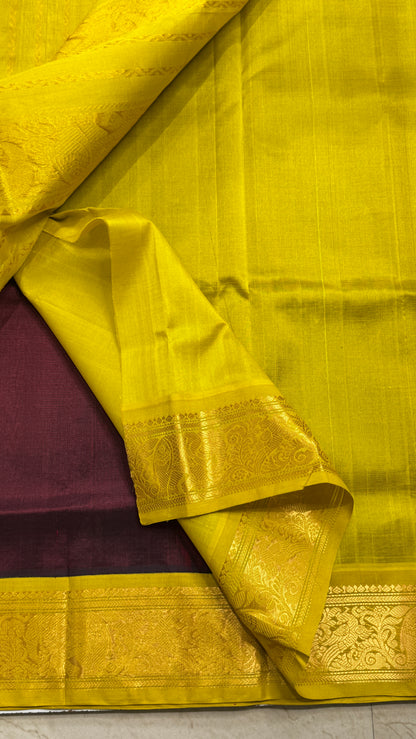 Pure Silk Cotton Saree with Korvai Borders