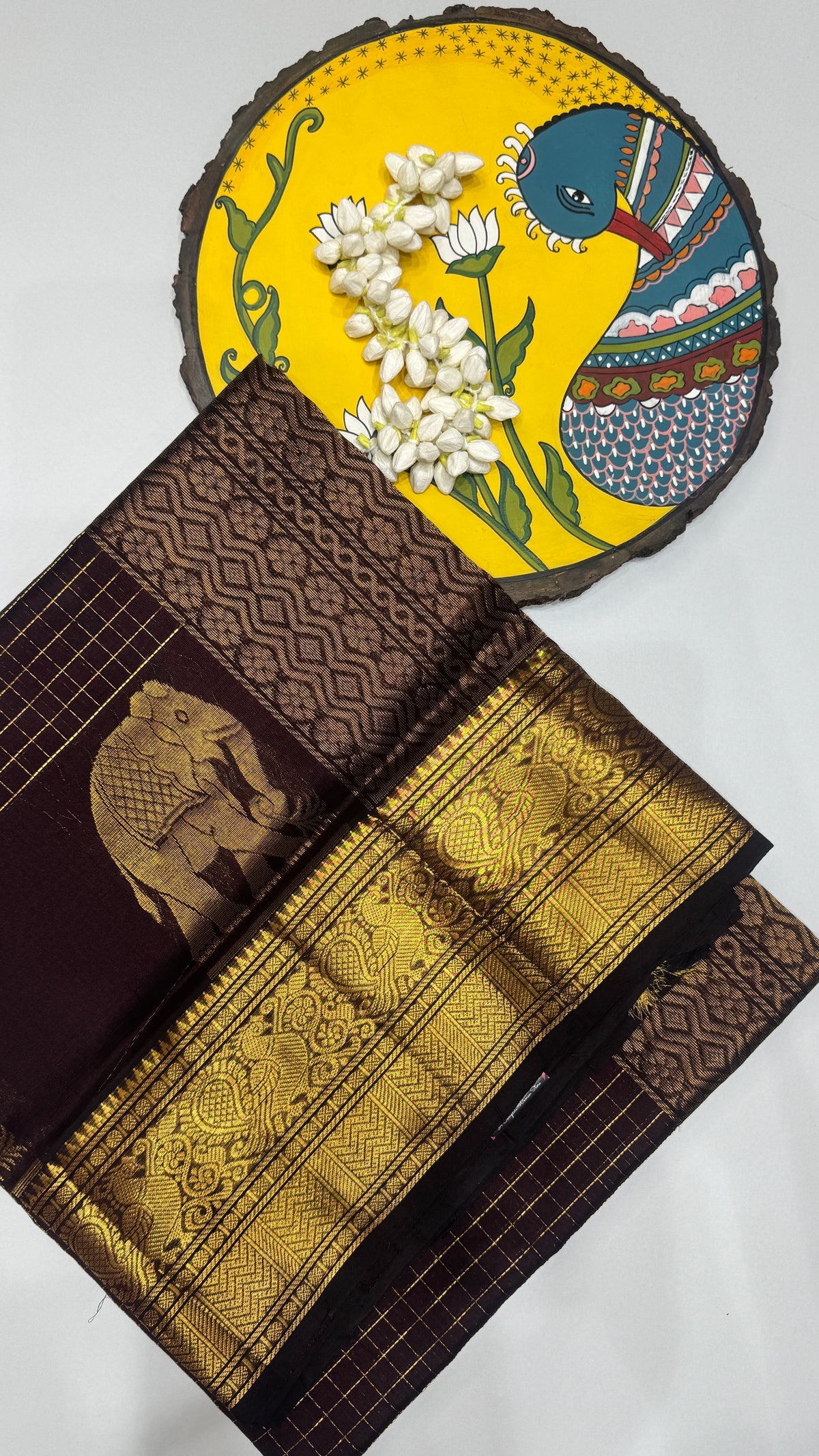 Zari Checks Pure Silk Cotton Saree