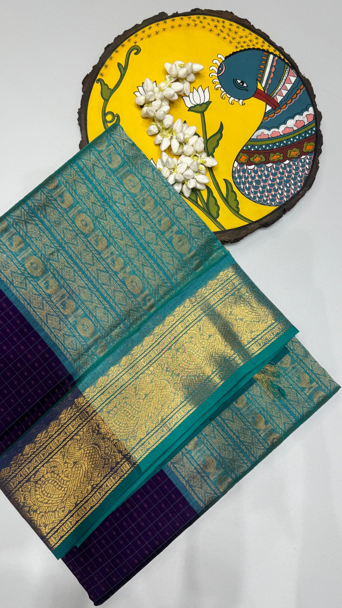 Pure handloom Lakshadeepam Silk cotton saree