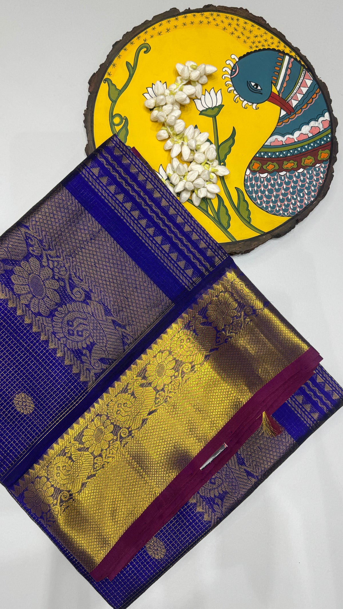 Zari Checks Pure Silk Cotton Saree