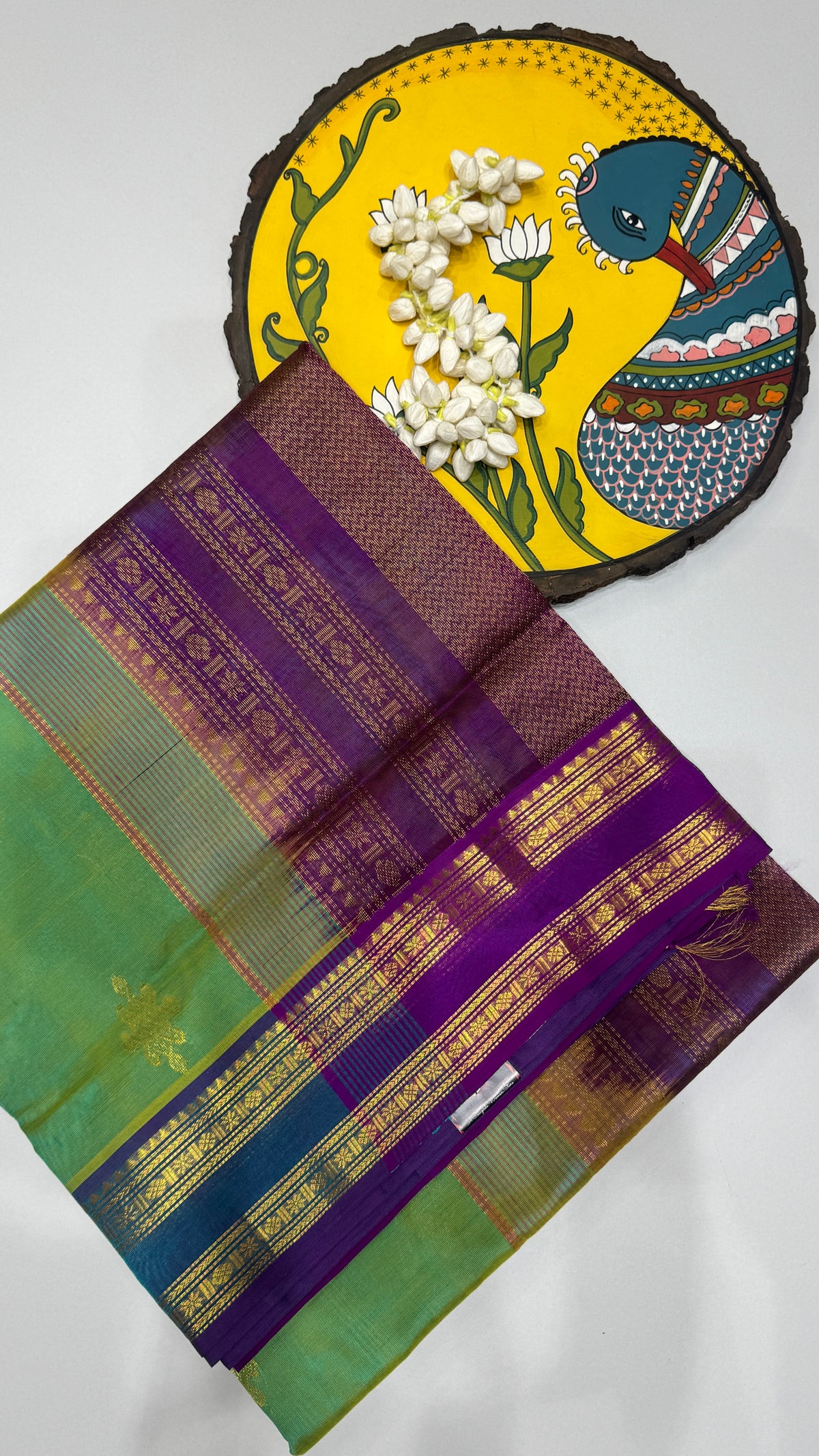 Kolam Pure handloom Silk cotton saree
