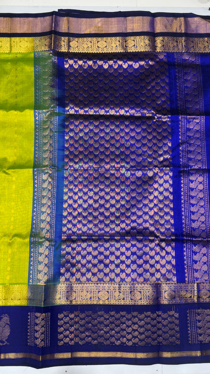 Butta Pure Silk Cotton Saree with Korvai Border