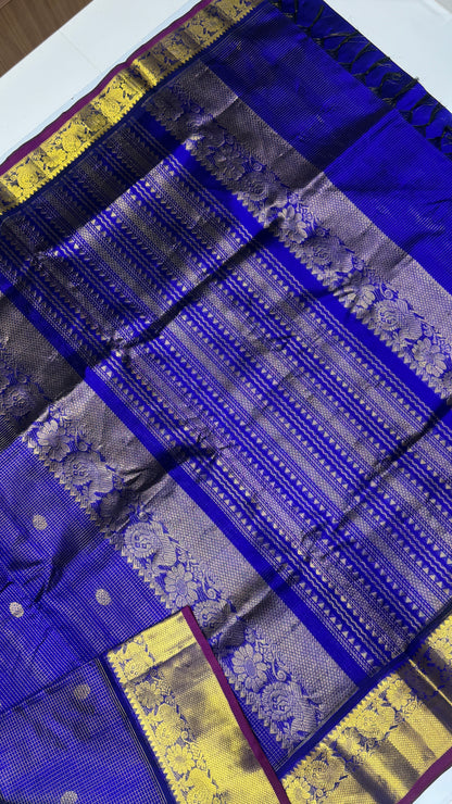 Zari Checks Pure Silk Cotton Saree