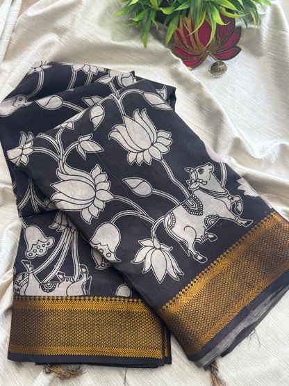 Kalamkari Chennuri Silk Saree