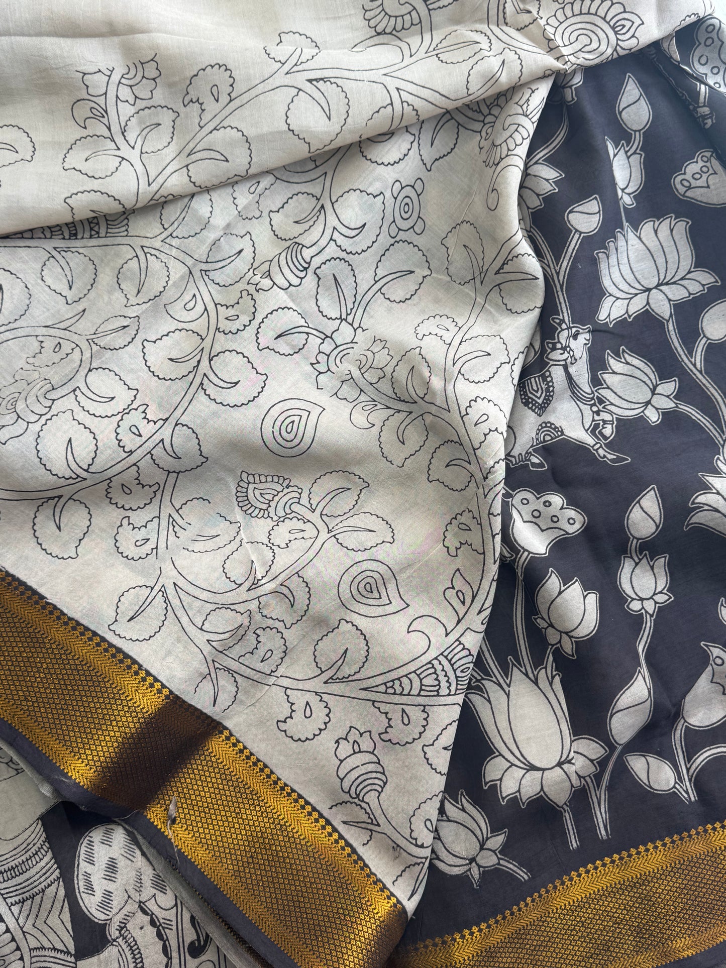 Kalamkari Chennuri Silk Saree