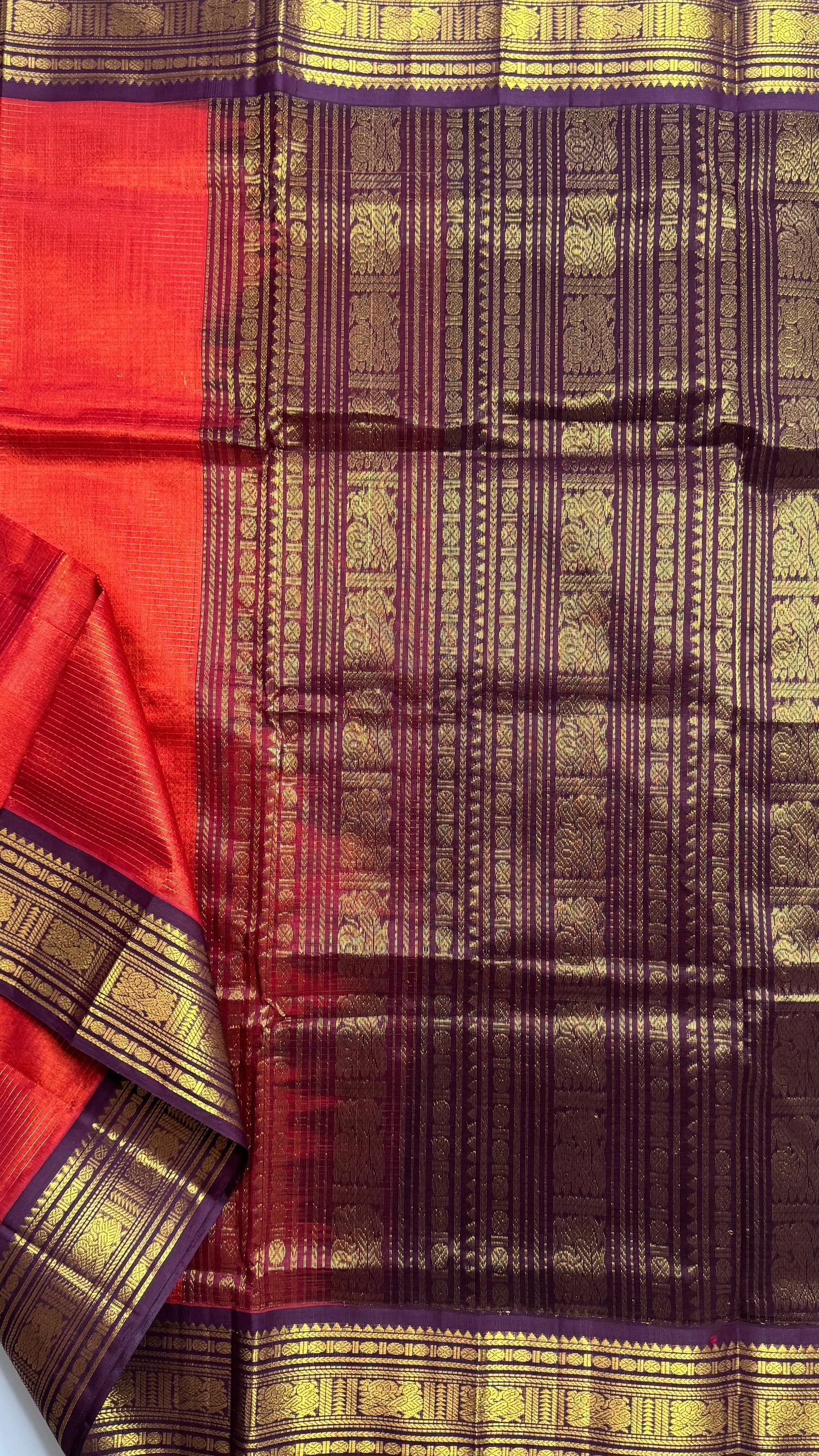 Vairoosi Pure Silk Cotton Saree with Korvai Border