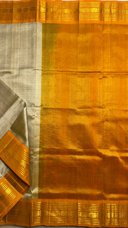Vairoosi Pure Silk Cotton Saree with Korvai Border